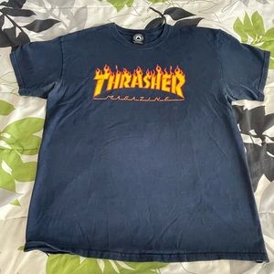 Thrasher T-Shirt. Size: L. Color: Navy